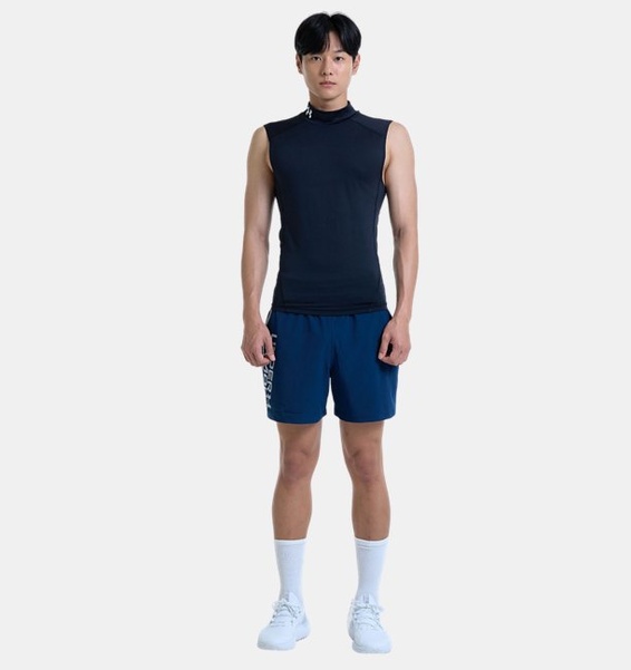 Siyah Erkek UA HeatGear Armour Compression Mock Atlet