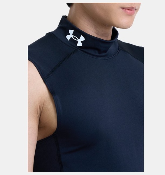 Siyah Erkek UA HeatGear Armour Compression Mock Atlet
