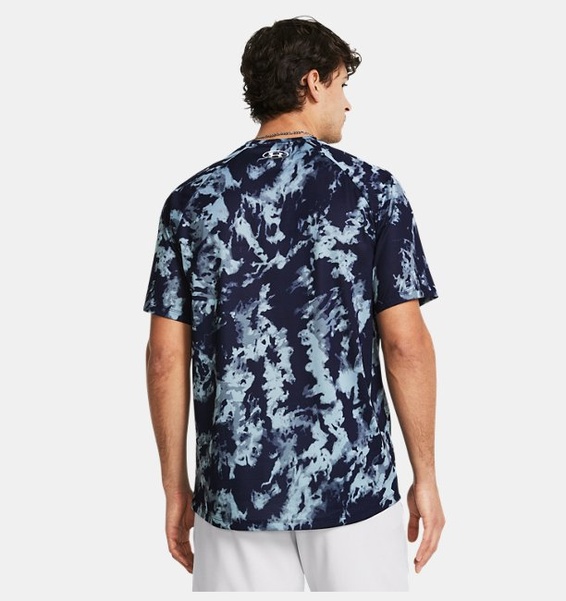 Lacivert Erkek UA Tech ABC Camo Kısa Kollu T-shirt