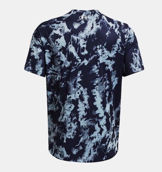 Lacivert Erkek UA Tech ABC Camo Kısa Kollu T-shirt