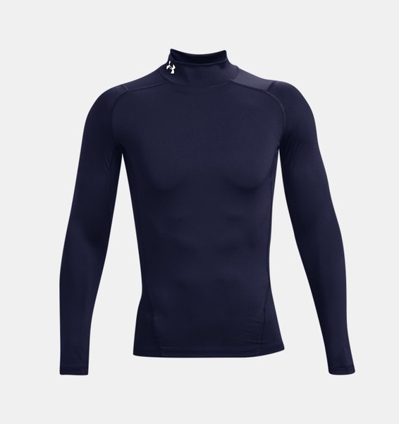 Lacivert Erkek UA HeatGear Armour Compression Mock Uzun Kollu T-shirt