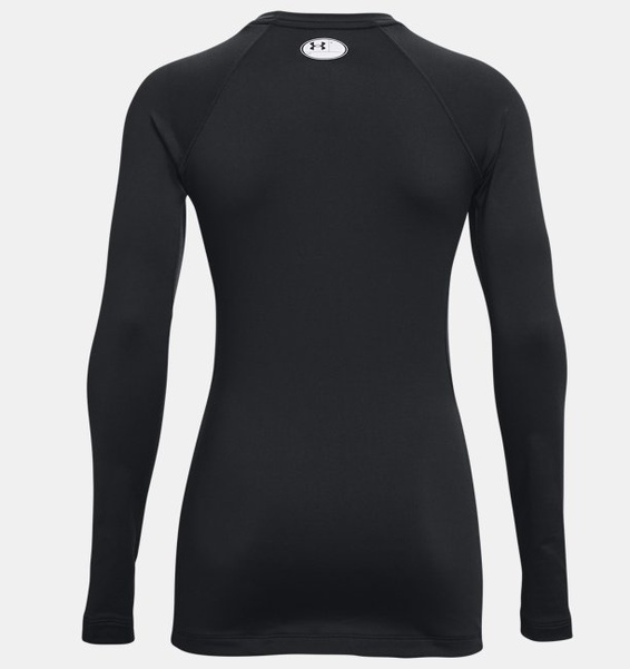 Siyah Kadın UA ColdGear Authentics Bisiklet Yaka Uzun Kollu T-shirt