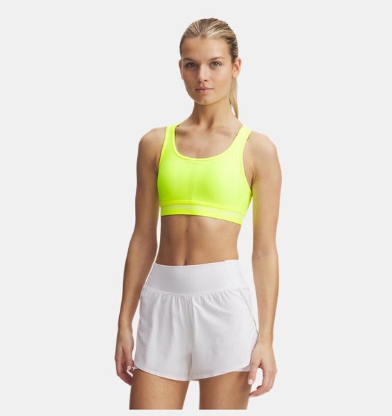 Sarı Kadın UA Crossback Mid Spor Sütyeni