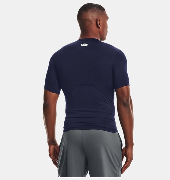Lacivert Erkek UA HeatGear Armour Compression Kısa Kollu T-shirt