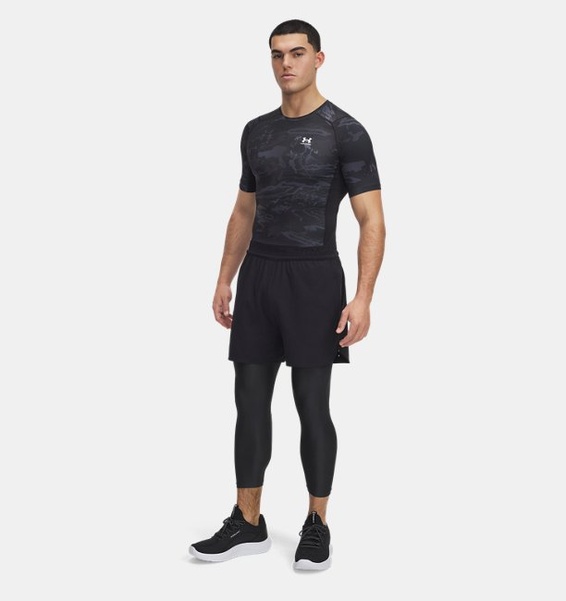 Gri Erkek UA HeatGear Armour 3/4 Tayt