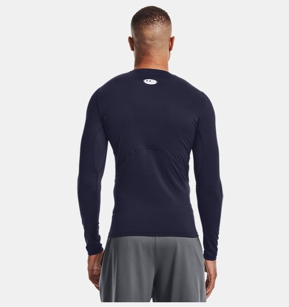 Lacivert Erkek UA HeatGear Armour Compression Uzun Kollu T-shirt