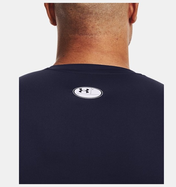 Lacivert Erkek UA HeatGear Armour Compression Uzun Kollu T-shirt