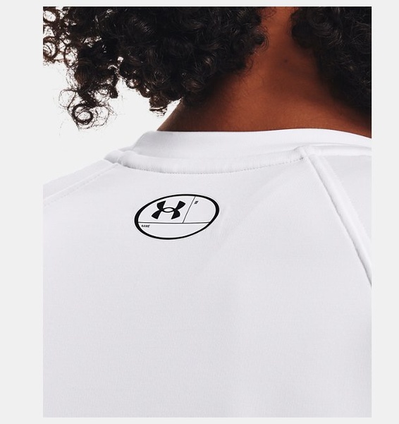 Beyaz Kadın UA ColdGear Authentics Bisiklet Yaka Uzun Kollu T-shirt