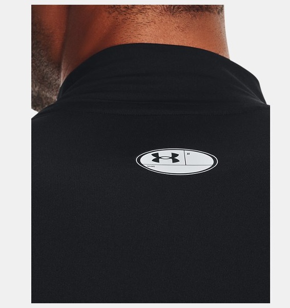 Siyah Erkek UA HeatGear Armour Compression Mock Uzun Kollu T-shirt