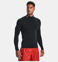 Erkek UA HeatGear Armour Compression Mock Uzun Kollu T-shirt