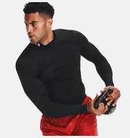 Erkek UA HeatGear Armour Compression Mock Uzun Kollu T-shirt