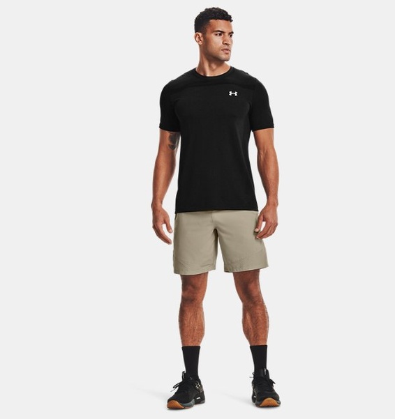 Siyah Erkek UA Dikişsiz Kısa Kollu T-shirt