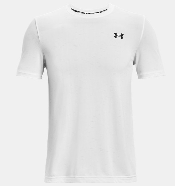 Beyaz Erkek UA Dikişsiz Kısa Kollu T-shirt