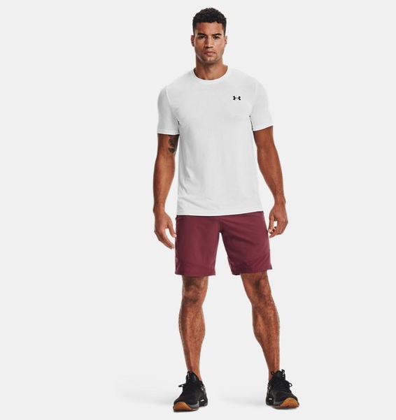 Beyaz Erkek UA Dikişsiz Kısa Kollu T-shirt