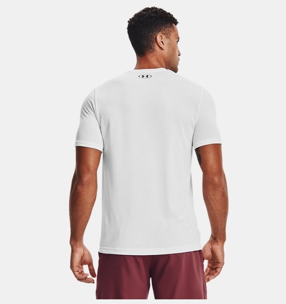 Beyaz Erkek UA Dikişsiz Kısa Kollu T-shirt