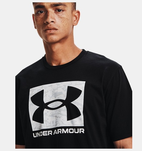 Siyah Erkek UA ABC Camo Boxed Logo Kısa Kollu T-shirt