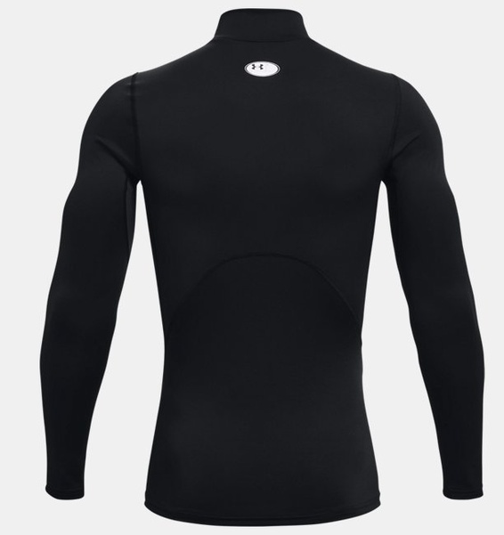 Siyah Erkek UA ColdGear Armour Compression Mock Uzun Kollu T-shirt