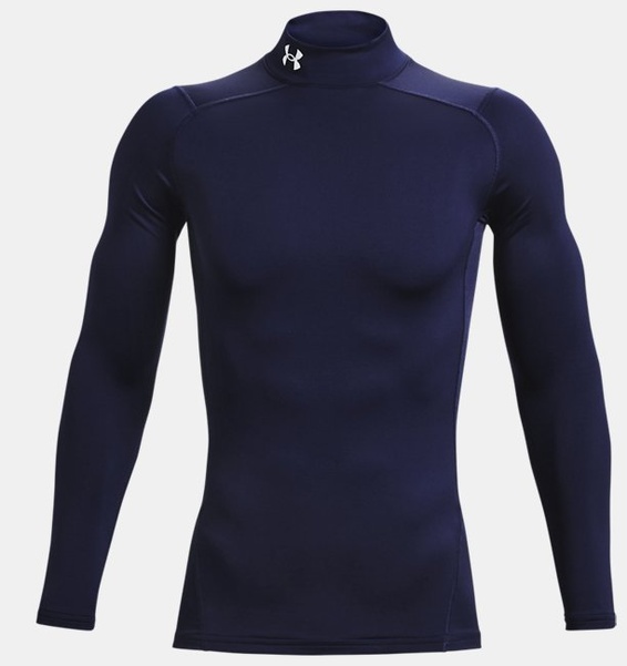 Mavi Erkek UA ColdGear Armour Compression Mock Uzun Kollu T-shirt