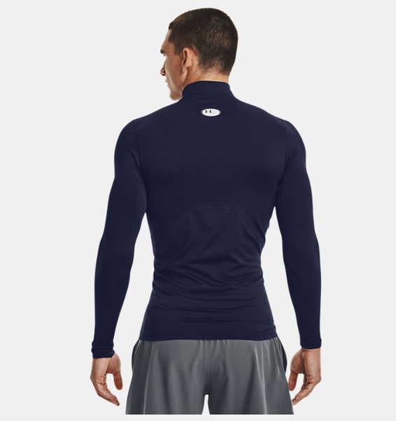 Mavi Erkek UA ColdGear Armour Compression Mock Uzun Kollu T-shirt