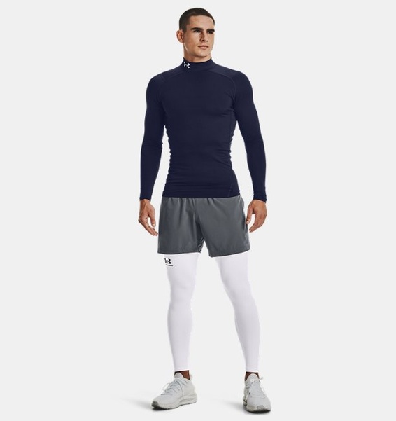 Mavi Erkek UA ColdGear Armour Compression Mock Uzun Kollu T-shirt