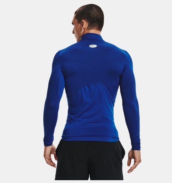 Mavi Erkek UA ColdGear Armour Compression Mock Uzun Kollu T-shirt