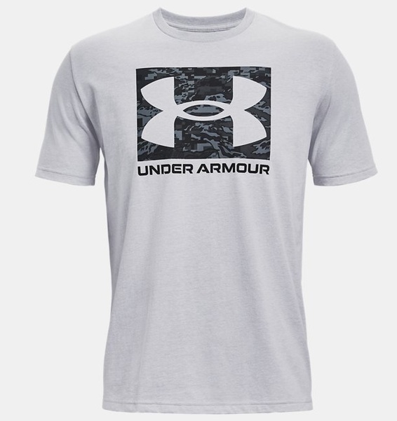 Gri Erkek UA ABC Camo Boxed Logo Kısa Kollu T-shirt