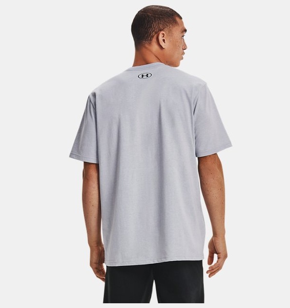 Gri Erkek UA ABC Camo Boxed Logo Kısa Kollu T-shirt