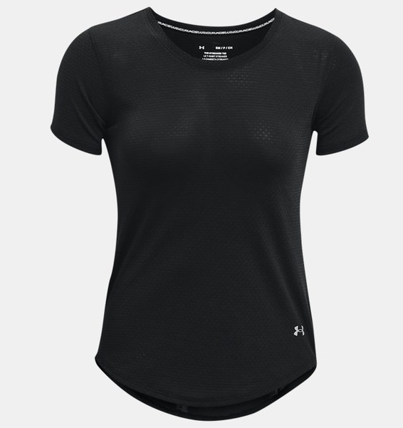 Siyah Kadın UA Streaker Koşu Kısa Kollu T-shirt