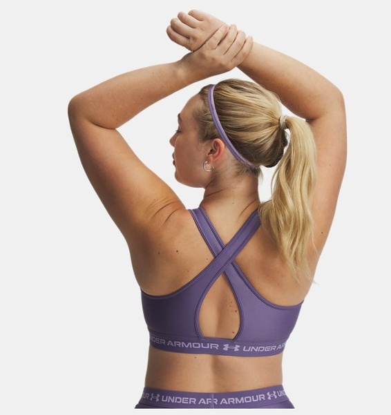 Mor Kadın UA Crossback Mid Spor Sütyeni