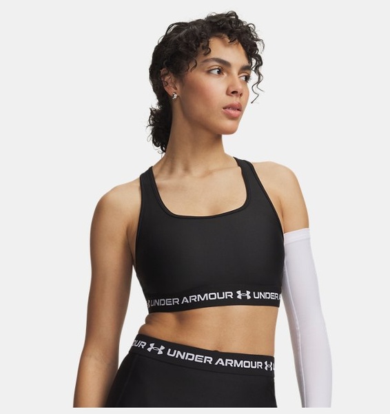Siyah Kadın UA Crossback Mid Spor Sütyeni