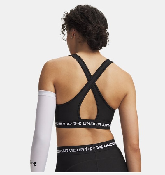 Siyah Kadın UA Crossback Mid Spor Sütyeni