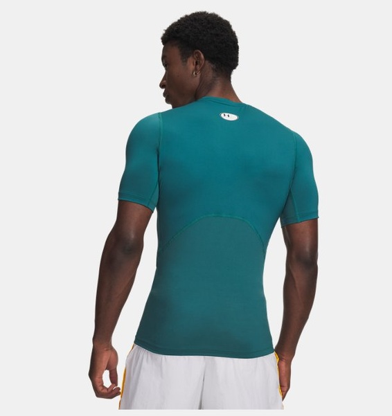 Yeşil Erkek UA HeatGear Armour Compression Kısa Kollu T-shirt