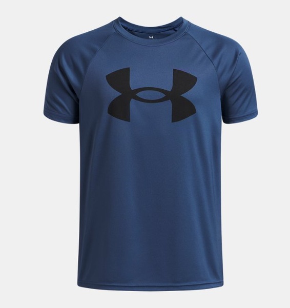 Mavi Erkek Çocuk UA Tech™ Big Logo Kısa Kollu T-shirt