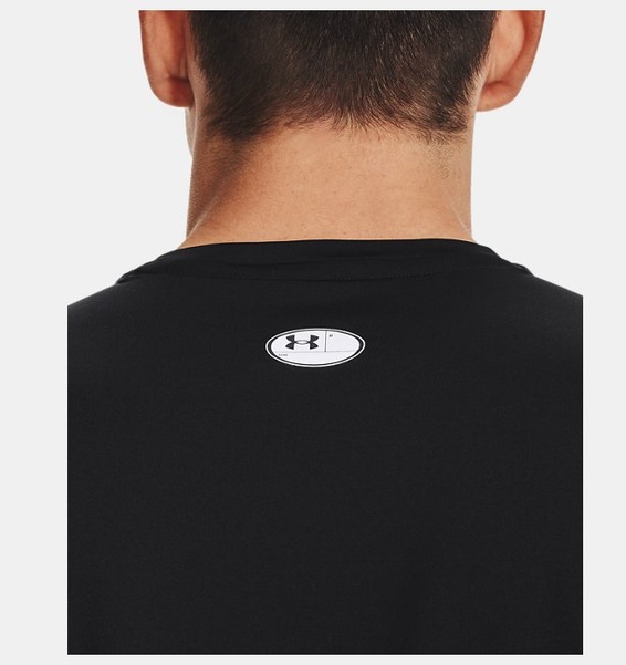 Siyah Erkek UA HeatGear Armour Fitted Kısa Kollu T-shirt
