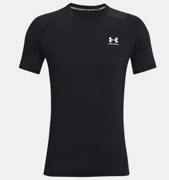 Siyah Erkek UA HeatGear Armour Fitted Kısa Kollu T-shirt