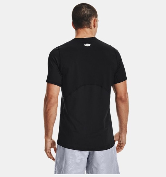 Siyah Erkek UA HeatGear Armour Fitted Kısa Kollu T-shirt