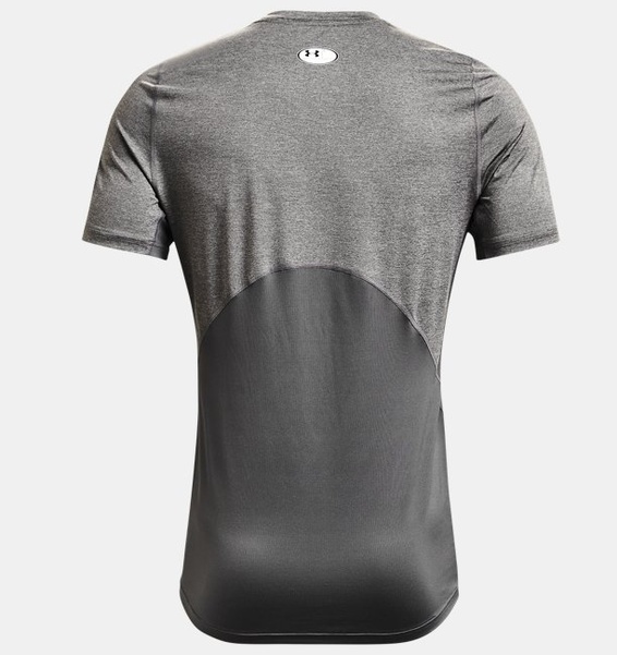 Gri Erkek UA HeatGear Armour Fitted Kısa Kollu T-shirt