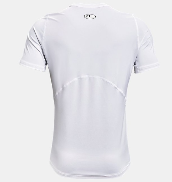 Beyaz Erkek UA HeatGear Armour Fitted Kısa Kollu T-shirt