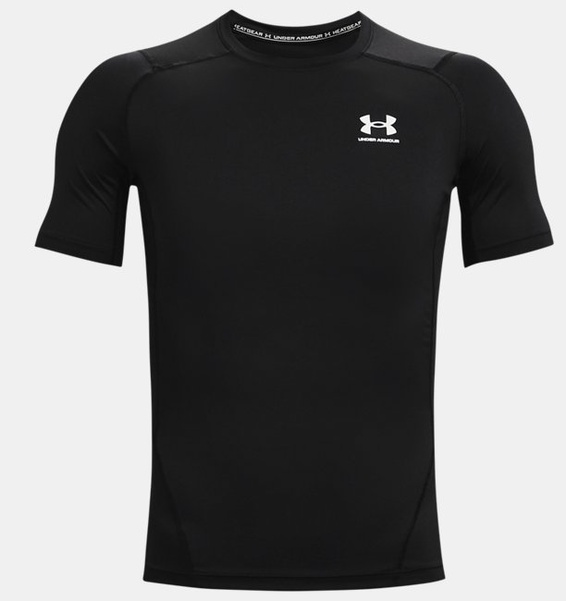 Siyah Erkek UA HeatGear Armour Compression Kısa Kollu T-shirt