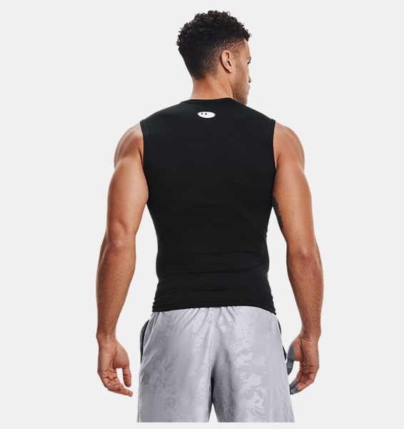 Siyah Erkek UA HeatGear Armour Compression Atlet