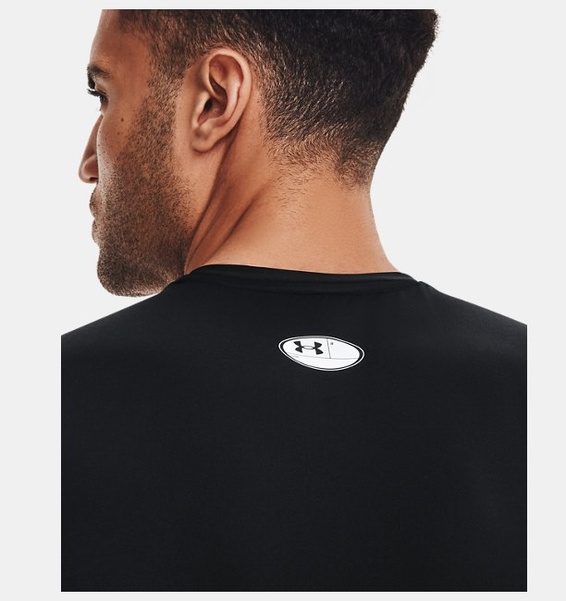 Siyah Erkek UA HeatGear Armour Compression Atlet