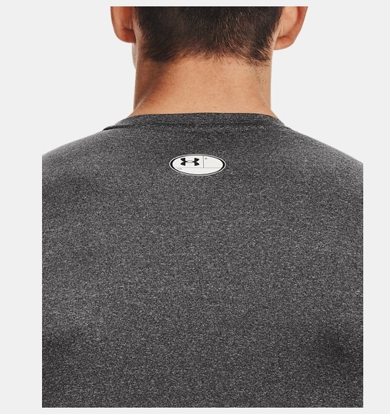Gri Erkek UA HeatGear Armour Compression Uzun Kollu T-shirt
