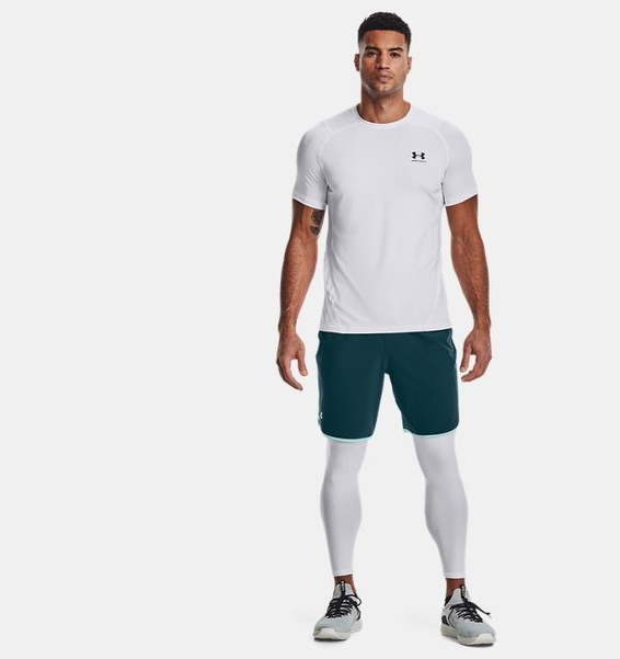 Beyaz Erkek UA HeatGear Armour Tayt