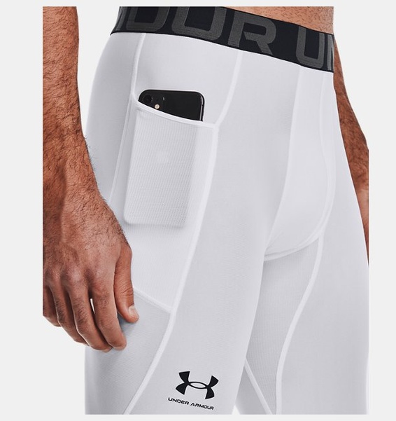 Beyaz Erkek UA HeatGear Armour Tayt