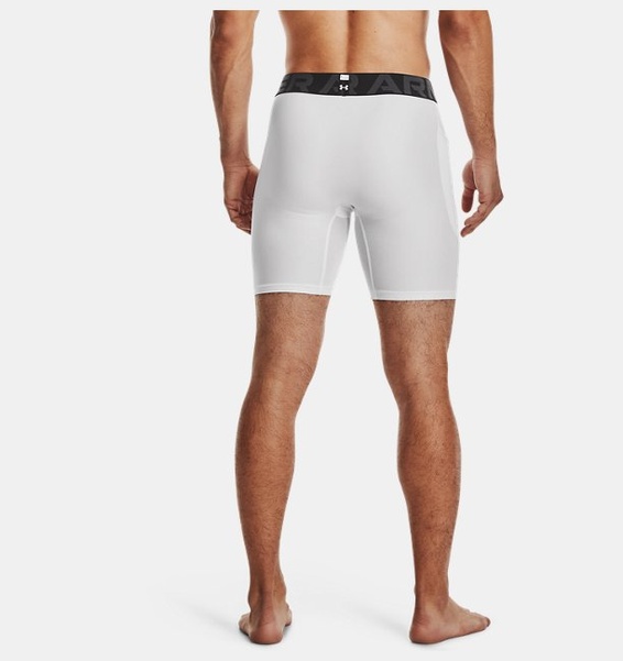 Beyaz Erkek HeatGear® Armour Compression Şort