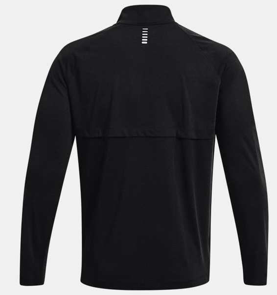 Siyah ErkekUA Streaker Koşu ½ Fermuarlı Sweatshirt