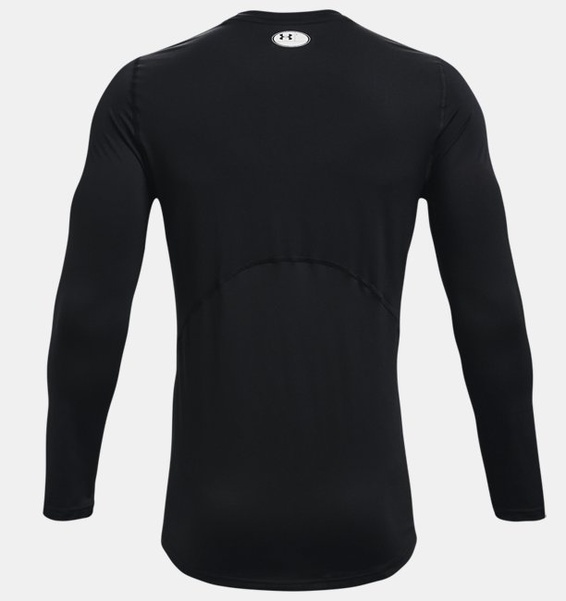 Siyah Erkek HeatGear® Armour Fitted Uzun Kollu T-shirt