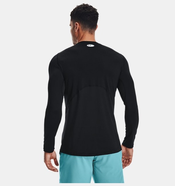 Siyah Erkek HeatGear® Armour Fitted Uzun Kollu T-shirt