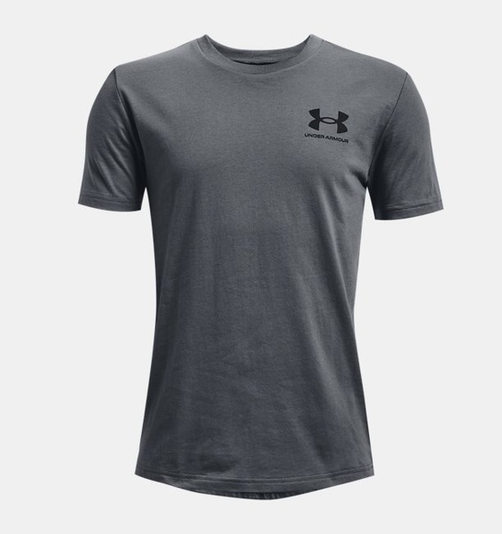 Gri Çocuk UA Spoststyle Left Chest Kısa Kollu T-shirt