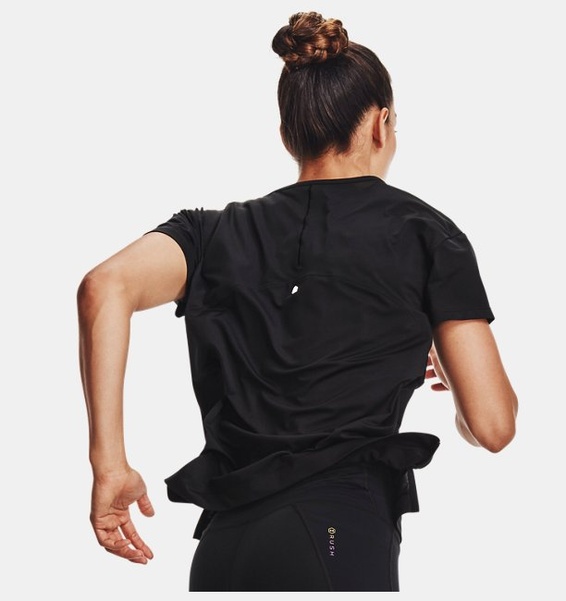 Siyah Kadın UA RUSH™ Energy Core Kısa Kollu T-shirt